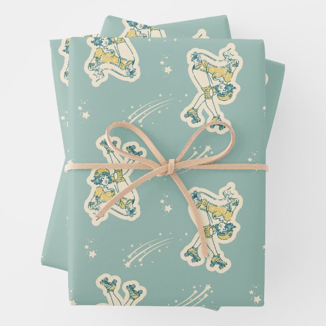 Roller derby wrapping paper sheet (In situ)