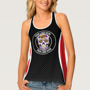 Roller Derby Your Logo Red Black Team Name Uniform Tank Top