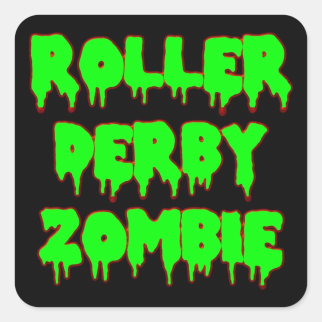 Roller Derby Zombie Sticker (Front)