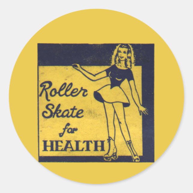 Roller Girl Classic Round Sticker (Front)