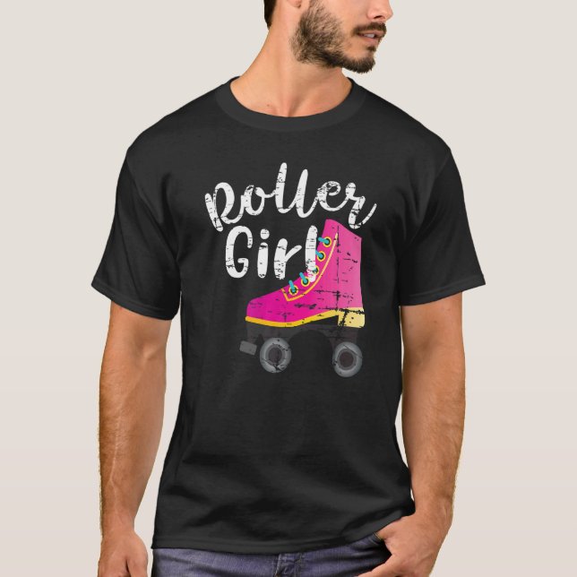 Roller Girl Letu2019s Roll Rollerskating Cool Roll T-Shirt (Front)