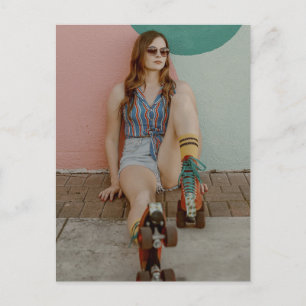Roller Girl - Roller Skating Postcard