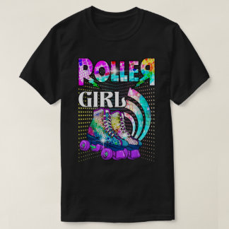 Roller Girl Skater Skating Retro 70s 80s Disco  T-Shirt