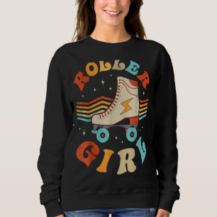Roller Girl Skater Skating Retro Vintage 70s 80s S Sweatshirt