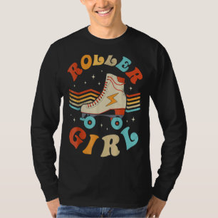Roller Girl Skater Skating Retro Vintage 70s 80s S T-Shirt