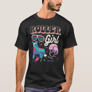 Roller Girl Skater Skating Retro Vintage Roller Sk T-Shirt