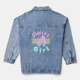 Roller Girl Skater Vintage Skater Retro 70s 80s Sk Denim Jacket