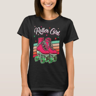 Roller Girl Skaters Skater Skating Vintage 70s 80s T-Shirt