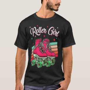 Roller Girl Skaters Skater Skating Vintage 70s 80s T-Shirt