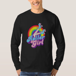 Roller Girl  Vintage Roller Skating Retro Skate Sk T-Shirt
