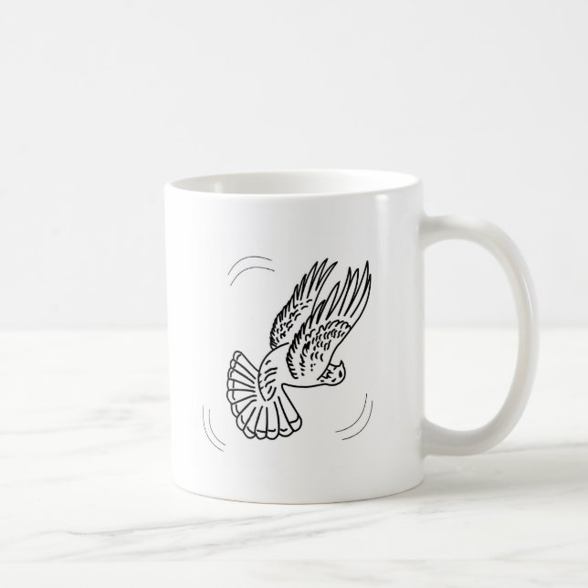 Roller Pigeon in Action Coffee Mug (Right)