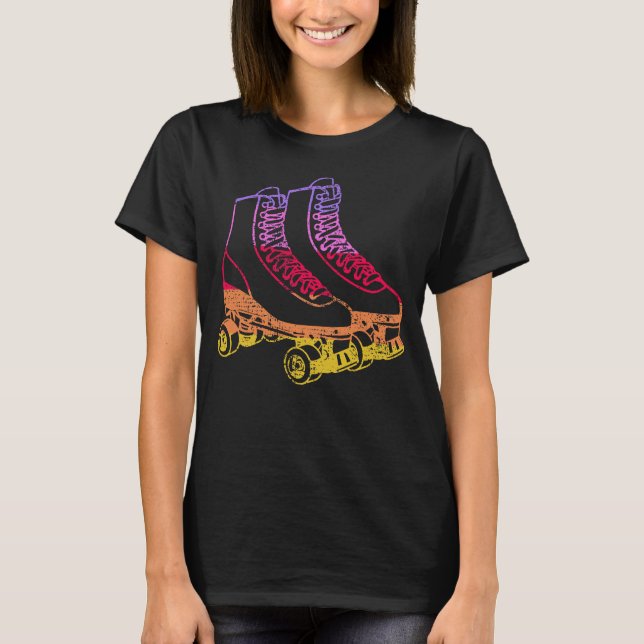 Roller shoes Vintage Retro Disco 70s T-Shirt (Front)