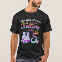 Roller Skate 5Th Birthday 5 Year Old Girl Party Ou