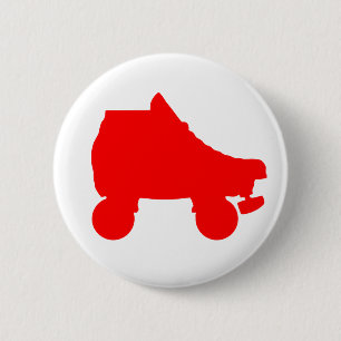 roller skate 6 cm round badge