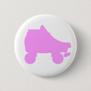 roller skate 6 cm round badge