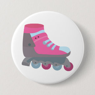Roller Skate 7.5 Cm Round Badge