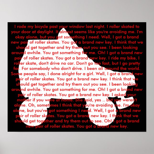 roller skate : brand new key poster (Front)