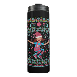 Roller Skate Christmas Girl Thermal Tumbler