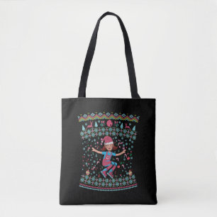 Roller Skate Christmas Girl Tote Bag