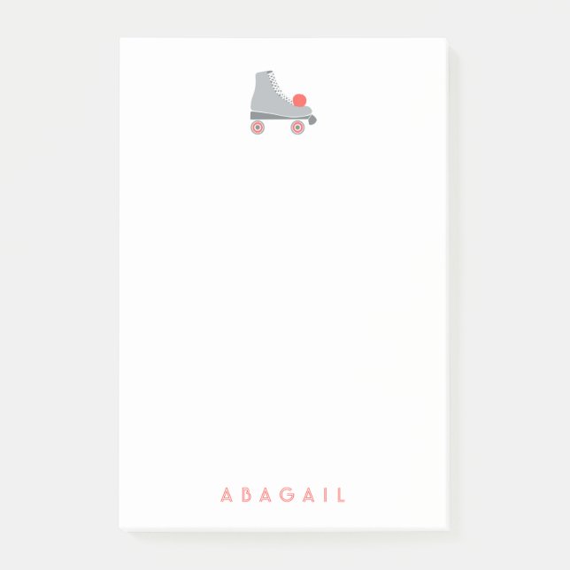 Roller Skate - Coral Post-it Notes (Front)