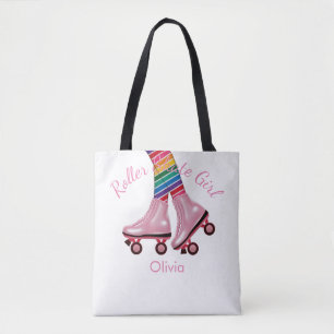 Roller Skate Girl - Personalise Tote Bag