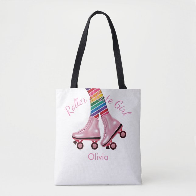 Roller Skate Girl - Personalise Tote Bag (Front)