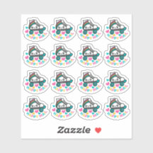 Roller Skate Happy Mail Custom-Cut Vinyl Sticker