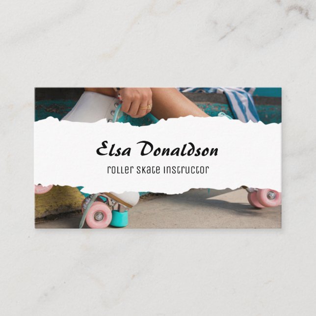 Roller Skate Instructor Business Card (Front)