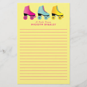 Roller Skate Kid Cute Retro Skating Stationery