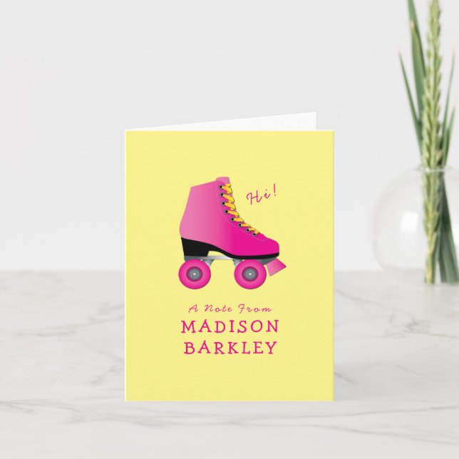 Roller Skate Kid Cute Skating Stationary Cards (Front)
