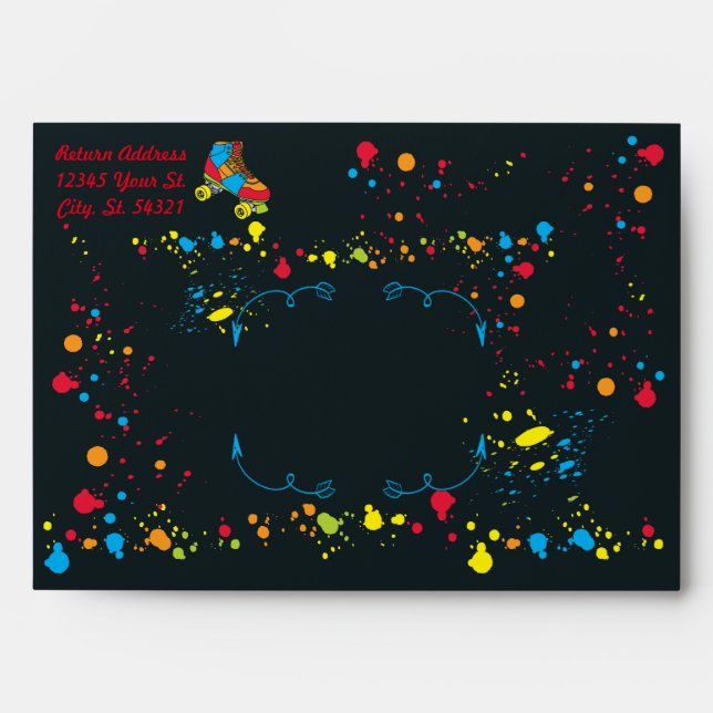 Roller Skate Party Envelopes (Front)