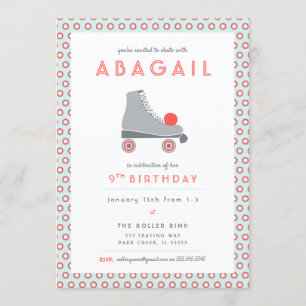 Roller Skate Party Invitation