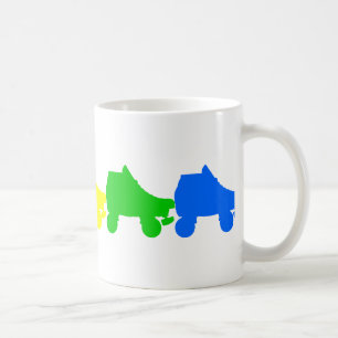 roller skate rainbow coffee mug