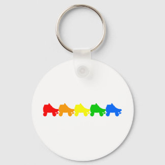 roller skate rainbow key ring