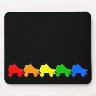 roller skate rainbow mouse mat