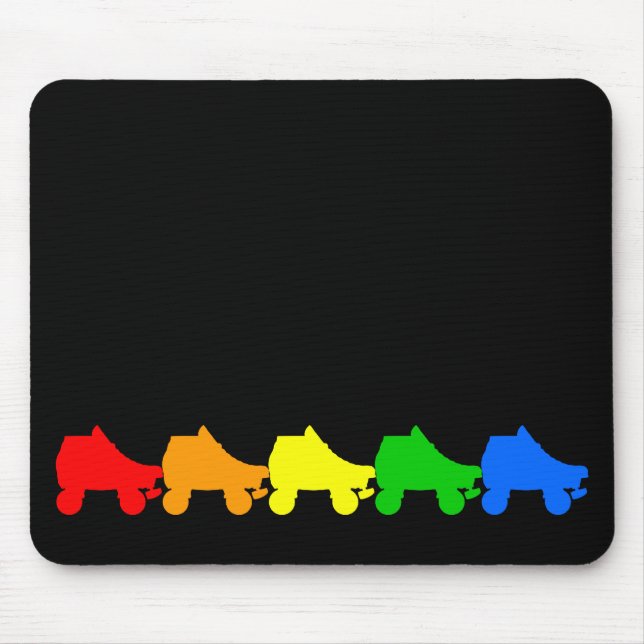 roller skate rainbow mouse mat (Front)