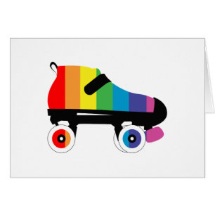 roller skate rainbow stripes