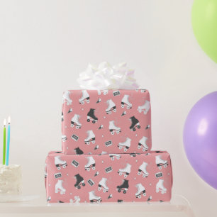 Roller skate Retro Pattern Wrapping Paper