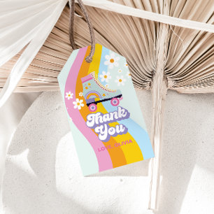 Roller skate Retro Rainbow Birthday Gift Tags