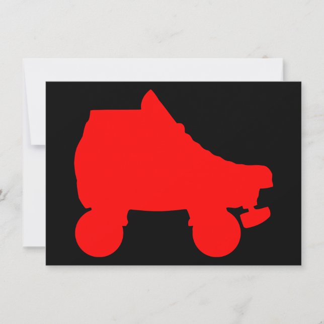 roller skate sillouette invitation (Front)