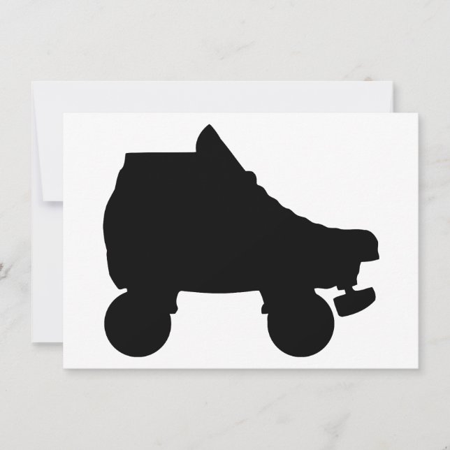 roller skate sillouette invitation (Front)