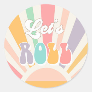 Roller Skate Skating Cupcake Topper Sticker Tag