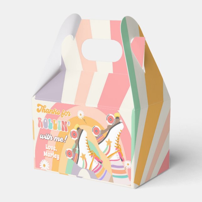Roller Skate Skating Retro Party Girl Gable Box (Front Side)