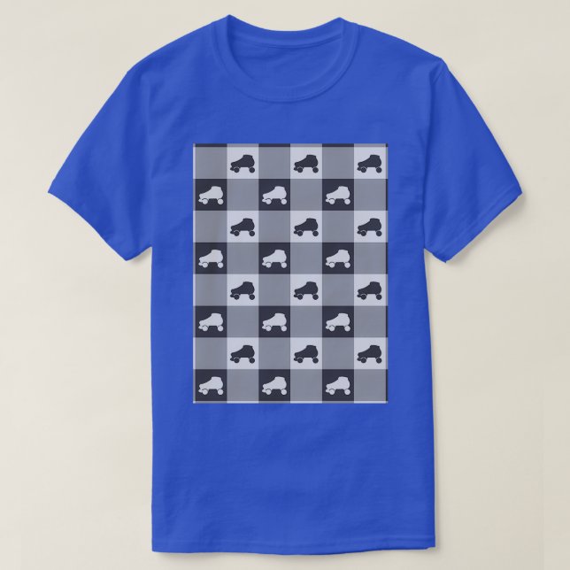 Roller Skate Solid Checker T-Shirt (Design Front)