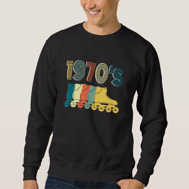 Roller Skate Tee Skateboarding Skating 70s Retro P (Front)