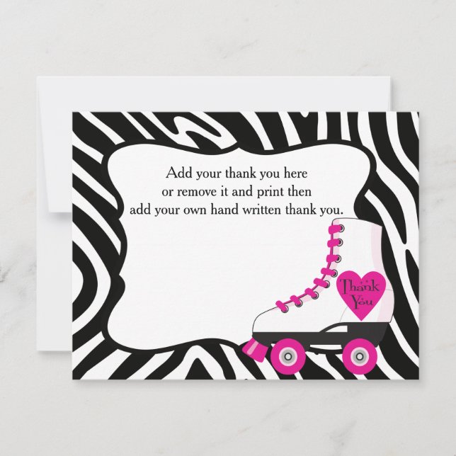 Roller Skate Thank You Card (Front)