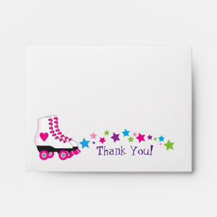 Roller Skate Thank You Card Envelope
