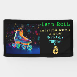 Roller Skate, Turning 8 Banner