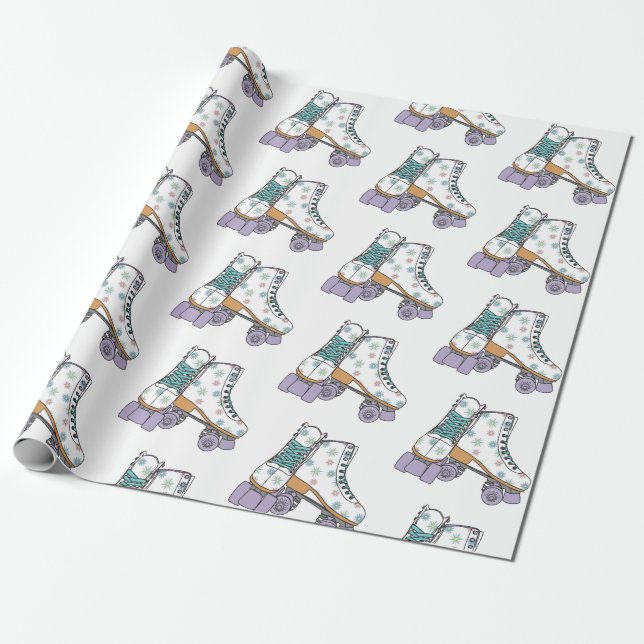 Roller Skate Wrapping Paper (Unrolled)