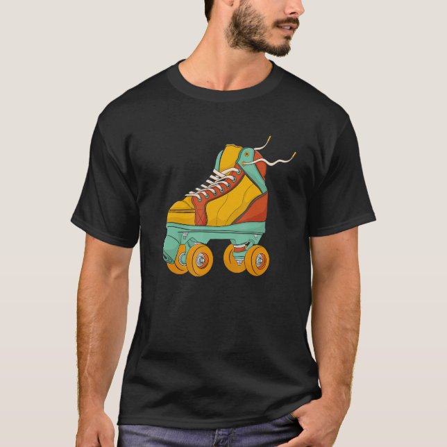 Roller Skated   Toodlers Skating Wheel Shoes T-Shirt (Front)